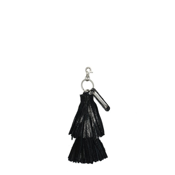 NWT Monserat De Lucca leather double tassel Black - Picture 3 of 3
